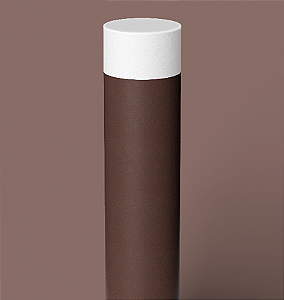 Poste Balizador Tambo Cilíndrico Externo Bulbo 80xØ11,7cm Alumínio Corten.