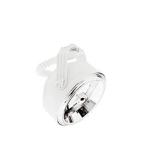 Spot de Sobrepor Wazi Sem Canopla AR111 15,5x11,4x6,3cm Alumínio Branco Fosco.