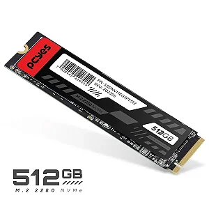 SSD Pcyes 512 GB, M.2 2280, Nvme, PCIe 3.0x4, Leitura 2.200 mb/s, Gravação 1.700 mb/s - SSDNVMEG3PY512