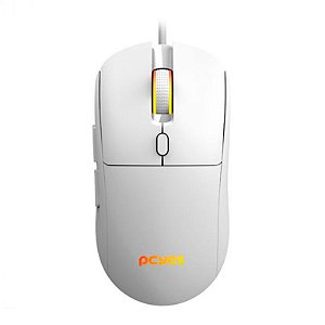 Mouse Gamer Pcyes Basaran, White Ghost, 12.400 DPI, 6 Botões, RGB - PMGBRWG