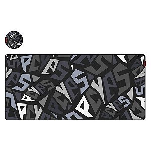 Mouse Pad Gamer Pcyes 900x420 mm Extended, Black Vulcan - PMS90X42BV