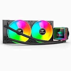 Water cooler C3Tech 240 mm, RGB, Preto - FC-W240RGB