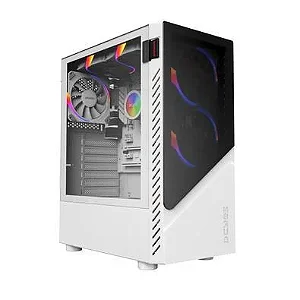 Gabinete Gamer Pcyes Set, White Ghost, Lateral em Vidro - GSWGPBR