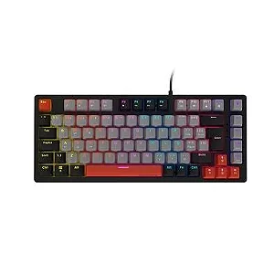 Teclado mecanico 75% Pcyes Kirin, Black Vulcan, Switch Red, Led Rainbow - PTKR75RD