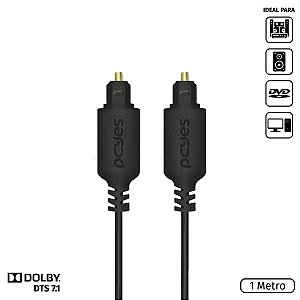 Cabo Óptico Toslink Macho, 1m (POD-1)