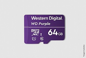 Cartão de Memoria WD Purple 64GB, MicroSD