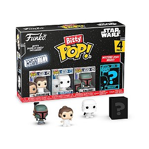 Bitty Pop! Star Wars - O Imperio Contra-Ataca - Princesa Leia / Snowtrooper / Boba Fett