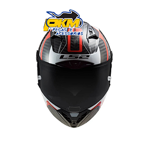 Capacete Ls2 Ff805 Thunder C Racing 1 Vermelho/Branco