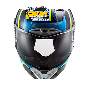 Capacete Ls2 Ff805 Thunder C Racing 1 Azul/Amarelo Fluo