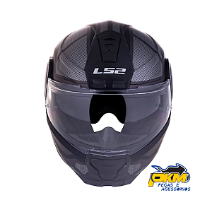 Capacete Para Motociclista Ls2 Scope Ff902 Mask Blk-Titanium