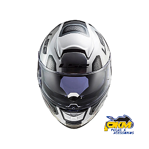 Capacete Para Motociclista Ls2 Ff397 Vector Automat Whit/Titanium