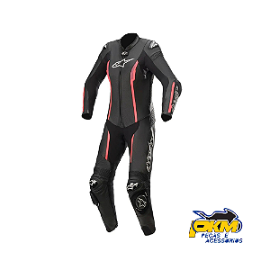 Macação Para Motociclista Alpinestars Stella Missile V2 1Pc Preto/Rosa