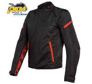 Jaqueta Para Motociclista Dainese Bora Air Tex Black/Fluo-Red