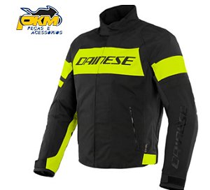 Jaqueta Para Motociclista Saetta D Dry Jacket Black/Fluo-Yellow /Black