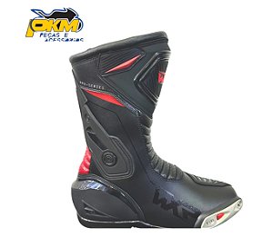 Bota Para Motociclista Wxr Trackspeed Preto/Vermelho