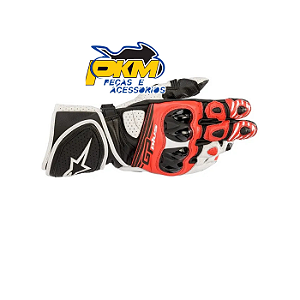Luva Alpinestars Gp Plus R V2 Preto/Branco/Vermelho