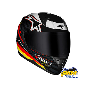 Capacete Para Motociclista Race Tech Sctor Grid Germany