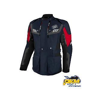 Jaqueta Para Motociclista Asw Tsunami Azul Vermelho