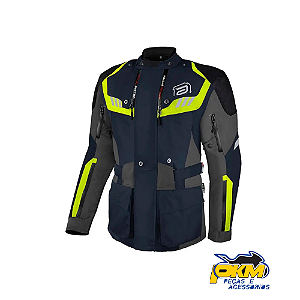 Jaqueta Para Motociclista Asw Tsunami Azul Cinza