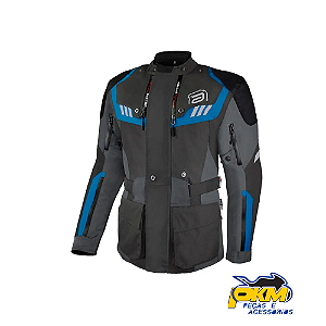Jaqueta Para Motociclista Asw Tsunami Cinza Claro Cinza Escuro
