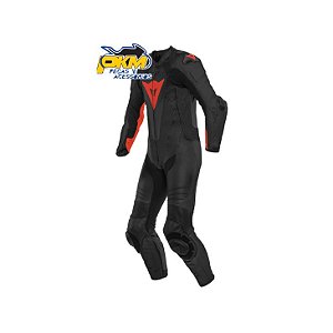 Macacão Para Motociclista Dainese Pro Laguna Seca 5 1 Peça Preto/Vermelho