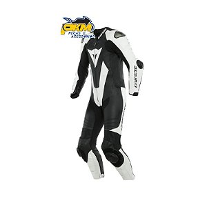 Macacão Para Motociclista Dainese Pro Laguna Seca 5 1 Peça Preto/Branco