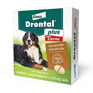 Drontal Plus 35kg Caixa Com 2 Comprimidos