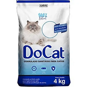 Areia Docat Granulado Sanitário Gatos 4kg