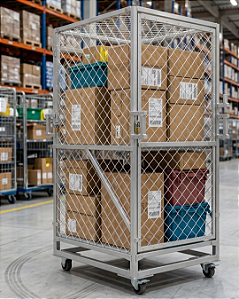 Gaiola de Picking em Alumínio para Centros de Distribuição e E-commerce