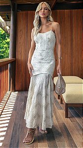 Vestido de Cambraia Dourado Radiant Dourado