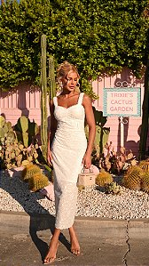 Vestido Midi Branco Laise Graceful