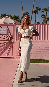 Conjunto Midi Branco Cereja Dream