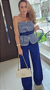Conjunto de Calça Listra Azul