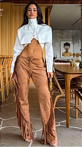 Calça com franja