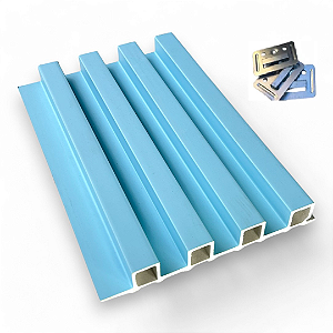 Painel Ripado WPC revestido com filme 2,90m x 0,16m, e=2,4cm - COR AZUL BB