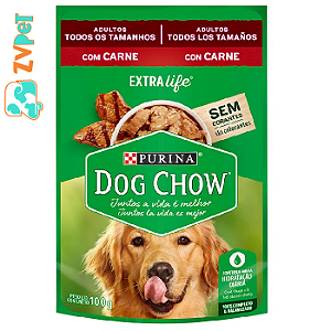 RaÇÃo Úmida Dog Chow Sabor Carne Para CÃes Adultos - 100g