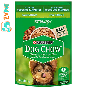 RaÇÃo Úmida Dog Chow Sabor Carne Para CÃes Filhotes - 100g