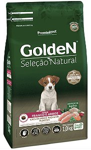 RaÇÃo Golden SeleÇÃo Natural Mini Bits Para CÃes Filhotes De Porte Pequeno Sabor Frango E Arroz 1kg