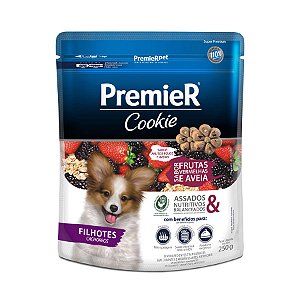 Premier Cookie Caes Filhotes Frutas Vermelhas 250g