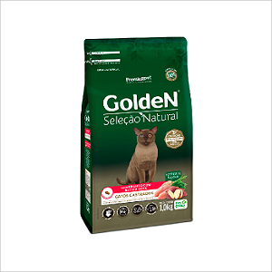 RaÇÃo Golden SeleÇÃo Natural Para Gatos Castrados Sabor Frango Com Batata Doce 1kg