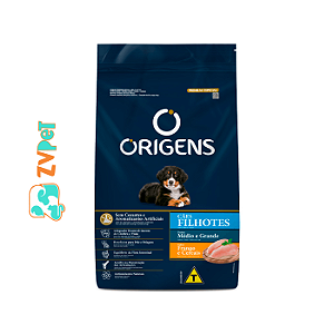 Origens Alim Seco Cães Filhotes Médio Grande Frango 3kg