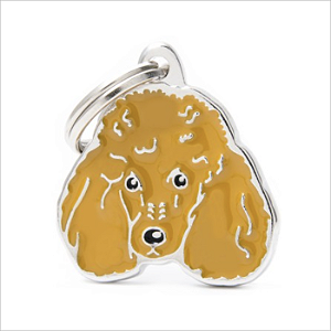 Placa Id Poodle Laranja - My Family