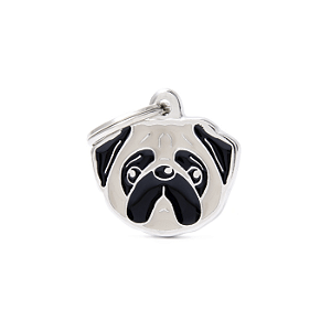 Placa Id Pug - My Family