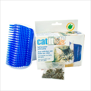 Auto Escovamento de Parede para Gatos - Azul - Petlon