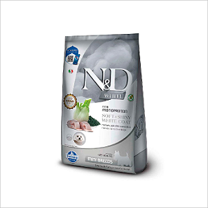 Ração Farmina NeD White para Cães Adultos de Porte Mini Sabor Merluza, Spirulina e Erva Doce 2 Kg