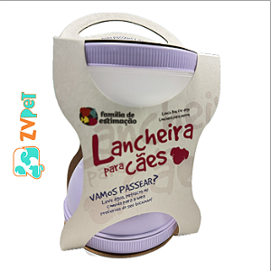 Lancheira Pet Passeio Ração e Água para Cães Cor Lilás - Família de Estimação