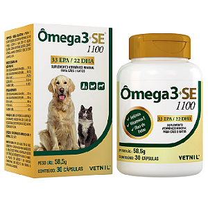 Suplemento Vetnil Ômega 3 Se 550 Para CÃes E Gatos