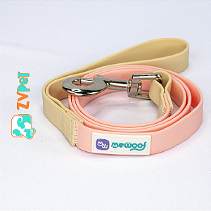 Guia Em Plastico Pvc, Fecho Em Metal - Tam: Unico Cor: Rosa E Bege - Mewoof