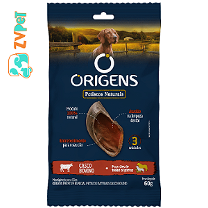 Petiscos Origens Premium Especial Naturais Casco Bovino Para CÃes 60g