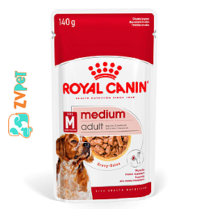 Racao Umida Royal Canin Sache Medium Adult CÃes Adultos De Porte Medio - 140 G